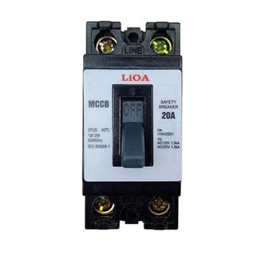 Cầu dao tự động an toàn LIOA MCCB (APTOMAT) Loại khối 2 pha 