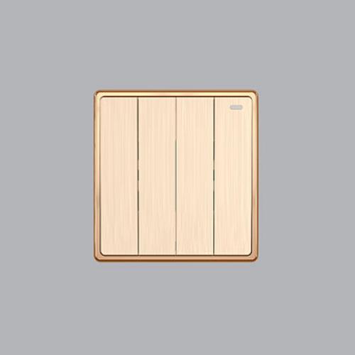 Mặt 4 công tắc 1 chiều MPE S70 Series S704