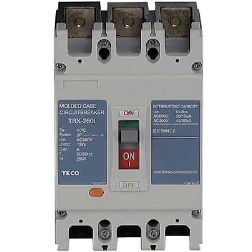 Cầu Dao Tự Động TECO MCCB (Aptomat) 3P TBX-250 65kA 