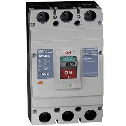 Cầu Dao Tự Động TECO MCCB (Aptomat) 3P TBX-400 65kA