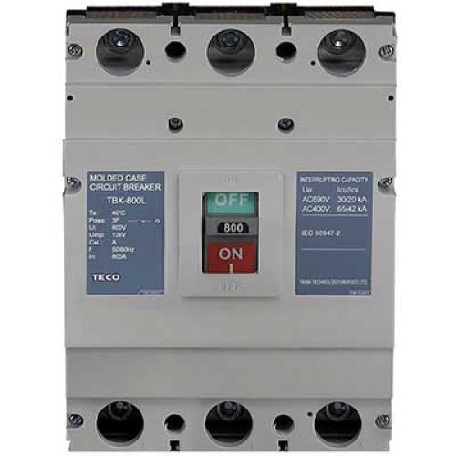 Cầu Dao Tự Động TECO MCCB (Aptomat) 3P TBX-800 65kA