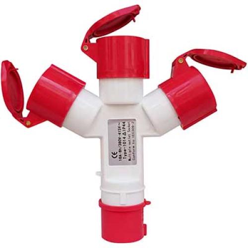 Ổ cắm chia 3 công nghiệp Lihhan CH 34F