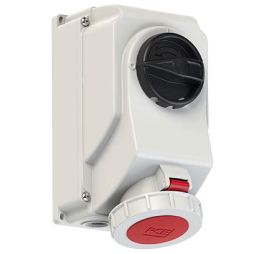 Ổ cắm công nghiệp kèm công tắc loại kín nước PCE F75252-6