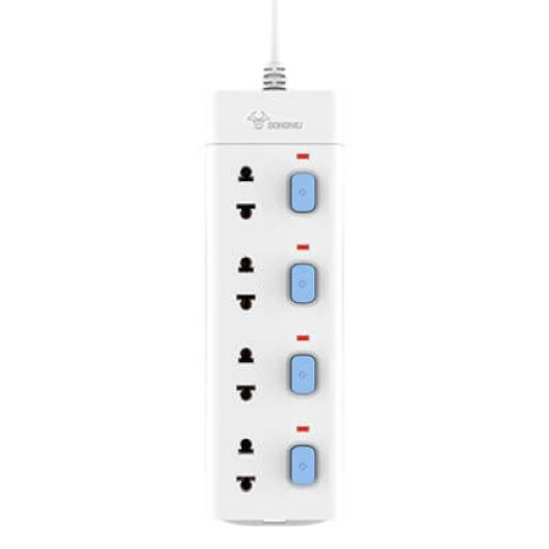 Ổ cắm điện 4 ổ cắm 4 công tắc gongniu V3040 