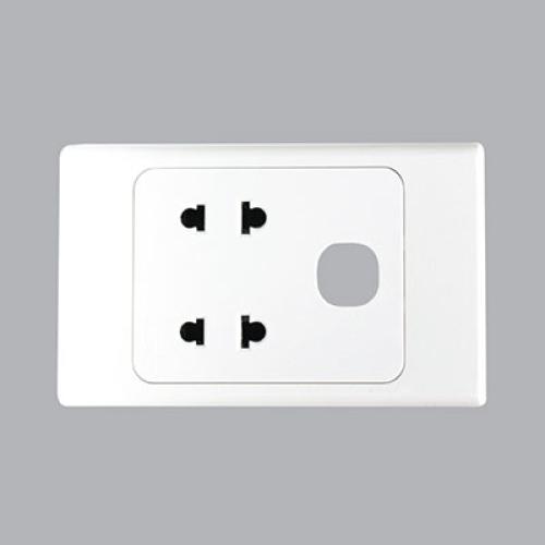Ổ cắm đôi 2 chấu, 1 lỗ MPE A20 Plus Series A20US2XN