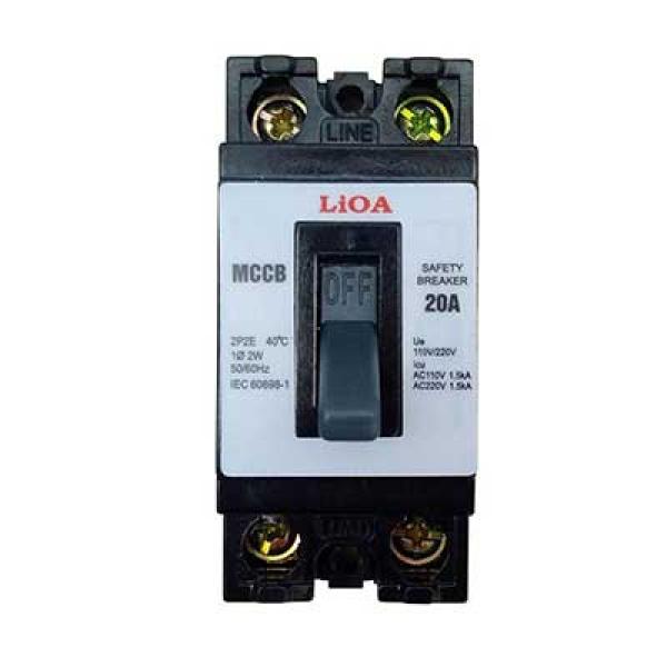 Cầu dao tự động an toàn LIOA MCCB (APTOMAT) Loại khối 2 pha 