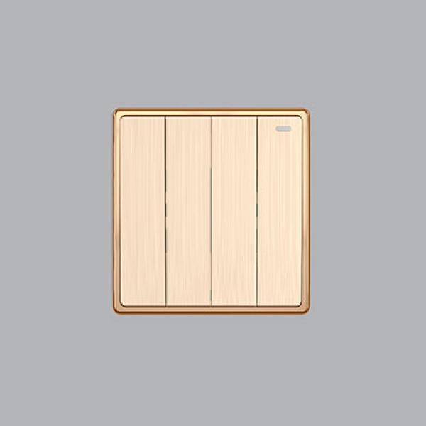 Mặt 4 công tắc 1 chiều MPE S70 Series S704