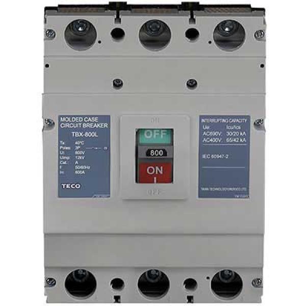 Cầu Dao Tự Động TECO MCCB (Aptomat) 3P TBX-800 65kA