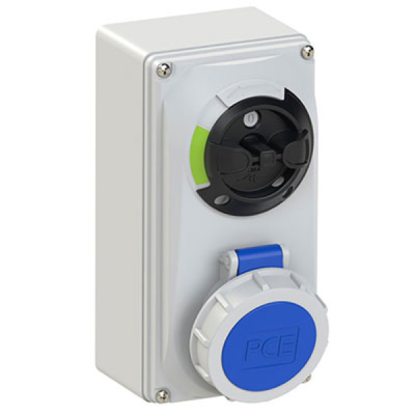 Ổ cắm công nghiệp kèm công tắc loại kín nước PCE F61132-6