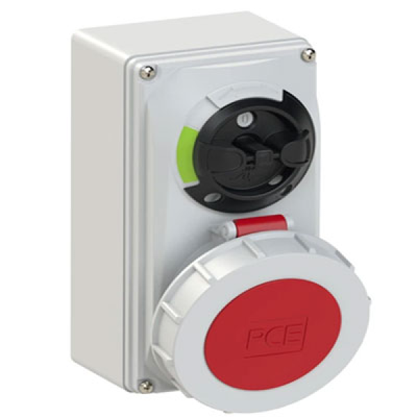 Ổ cắm công nghiệp kèm công tắc loại kín nước PCE F61252-6 