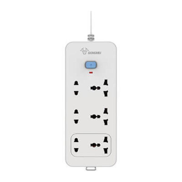 Ổ cắm điện 6 ổ đa năng 1 công tắc gongniu N1330