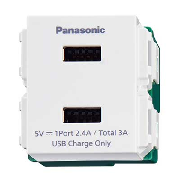 Ổ cắm USB 2 cổng Panasonic Wide Series WEF11821SW